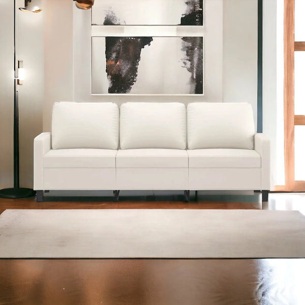 Modern Cute Look 3 Seater Fabric Sofa - Table - CRUZ INTERNATIONAL - Furniture Store