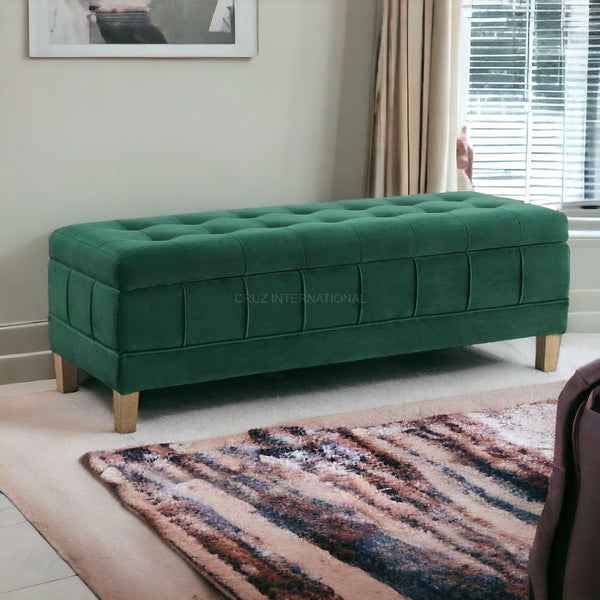 Compact Storage Ottoman Bench - Bench - CRUZ INTERNATIONAL - Furniture Store