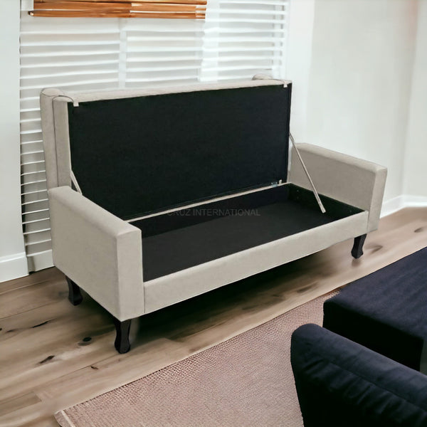Contemporary Ottoman Bench with Ample Storage - Bench - CRUZ INTERNATIONAL - Furniture Store