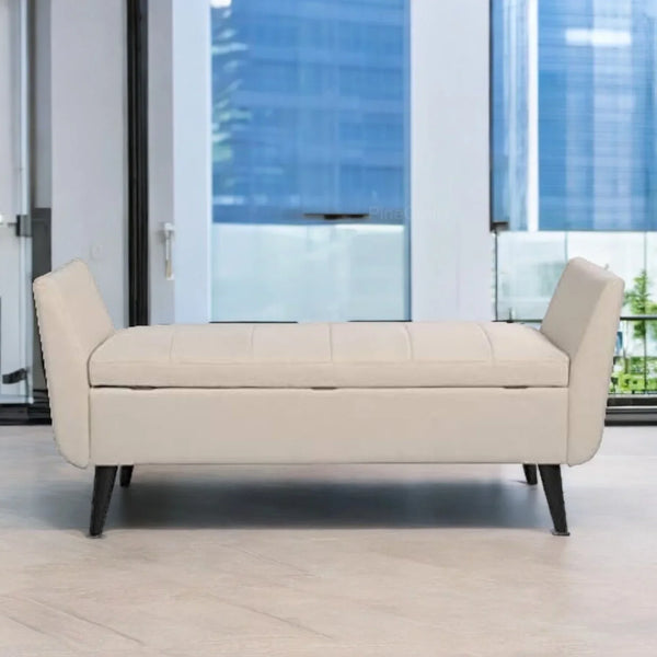 Velvet Sofa with Glossy Stainless Steel Legs - Settee & Diwaan - CRUZ INTERNATIONAL - Furniture Store