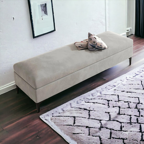 Elegant Ottoman Bench with Roomy Storage - Bench - CRUZ INTERNATIONAL - Furniture Store