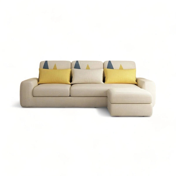 Modern Cute Look 4 Seater L Shape Fabric Sofa - Sofa - CRUZ INTERNATIONAL - Furniture Store