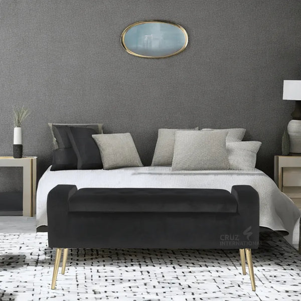 Living Room Solid Wood Modern Bench - Settee & Diwaan - CRUZ INTERNATIONAL - Furniture Store