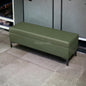 PineCrafts Elegant Velvet Settee, Bench & Storage Ottoman - Solid Wood Frame - Luxurious Multi-Functional Furniture (Orange)