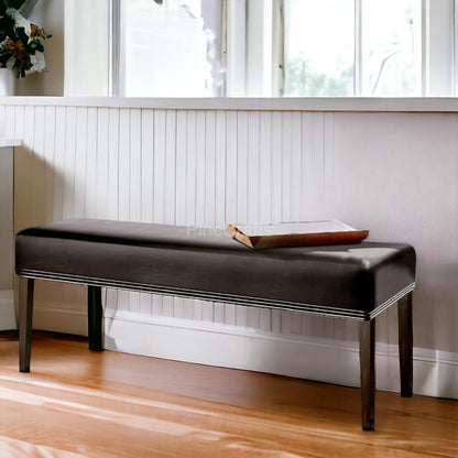 PineCrafts Velvet Settee & Bench - Durable Solid Wood Frame - Ideal for Living Room & Bedroom Decor (Master Black)