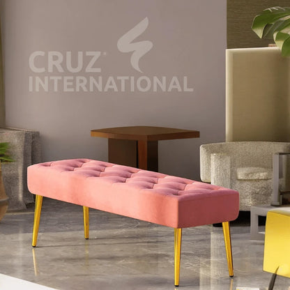 Cozy Living Room Modern Bench CRUZ INTERNATIONAL