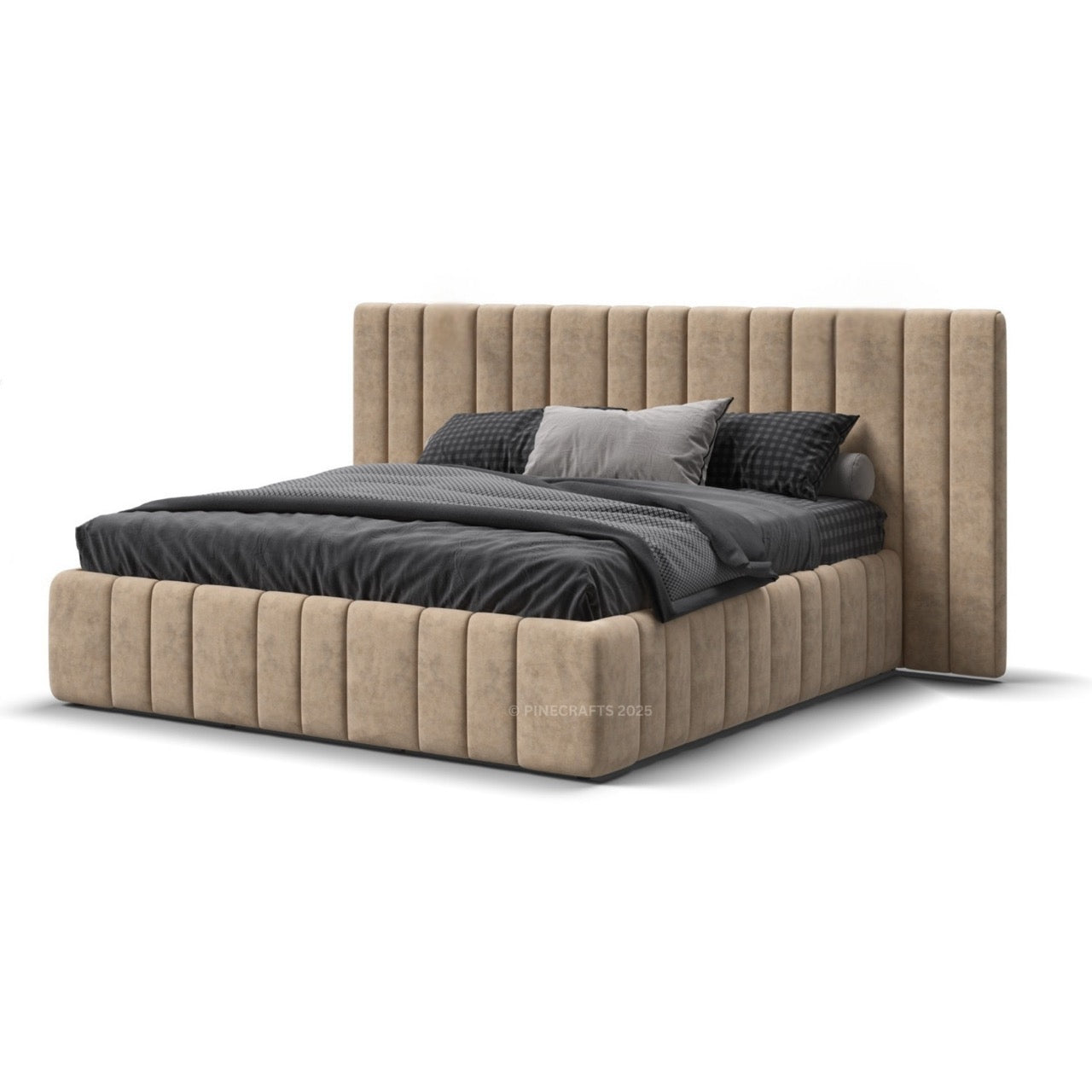 Signature Designer Velvet Upholstered Bed