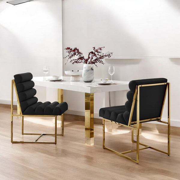 Luxury Stainless Steel Dining Table with Chair - Living Room Chair - CRUZ INTERNATIONAL - Furniture Store