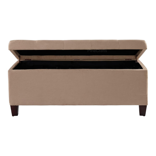 Velvet Bench Ottoman with Glossy - Settee & Diwaan - CRUZ INTERNATIONAL - Furniture Store