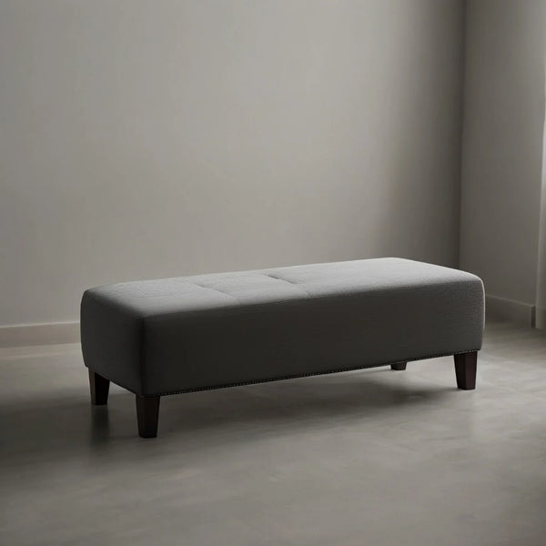 Solid Wood Bench with Cushion - Ottoman - CRUZ INTERNATIONAL - Furniture Store