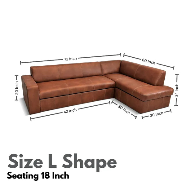 Vintage Inspired L Shape Sofa - Settee & Diwaan - CRUZ INTERNATIONAL - Furniture Store