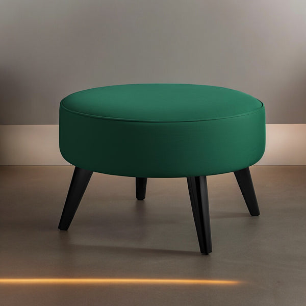 PineCrafts Round Shape Puffy Ottoman (Green) - Ottoman - CRUZ INTERNATIONAL - Furniture Store