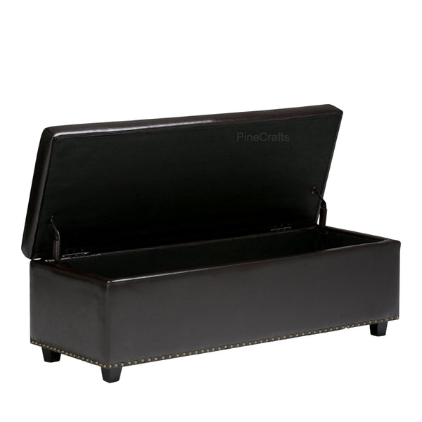 Velvet Bench Ottoman with Glossy - Settee & Diwaan - CRUZ INTERNATIONAL - Furniture Store
