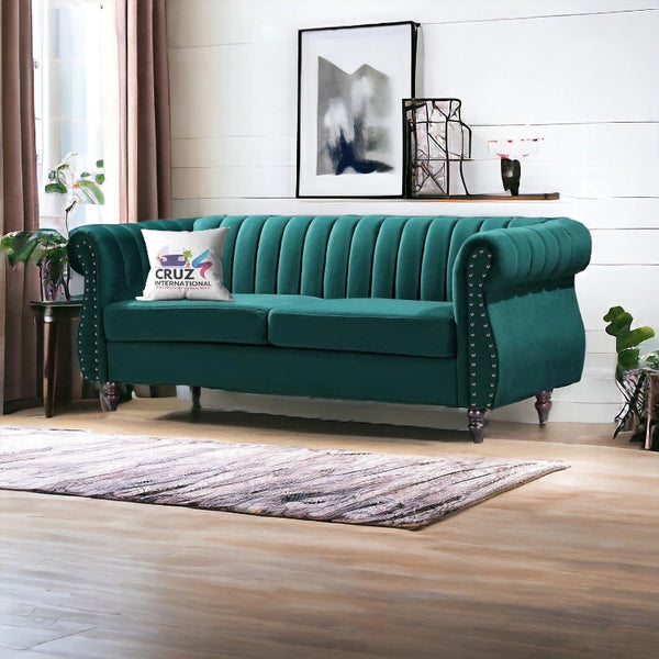 Royal Fabric 3 Seater Sofa Couch - Sofa - CRUZ INTERNATIONAL - Furniture Store