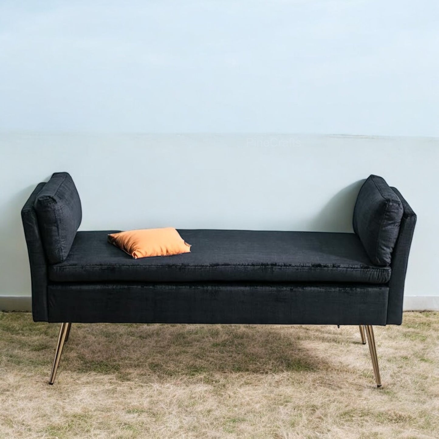 Luxury Velvet Sofa with Solid Wood Frame & Stainless Steel Legs