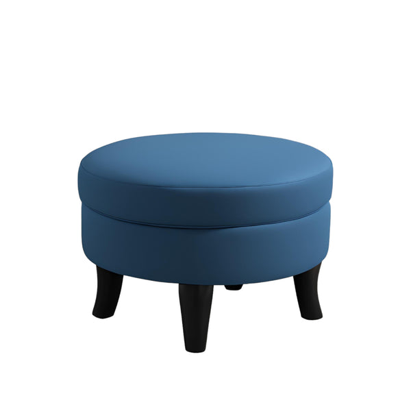 PineCrafts Living Room Puffy Ottoman (Blue) - Ottoman - CRUZ INTERNATIONAL - Furniture Store