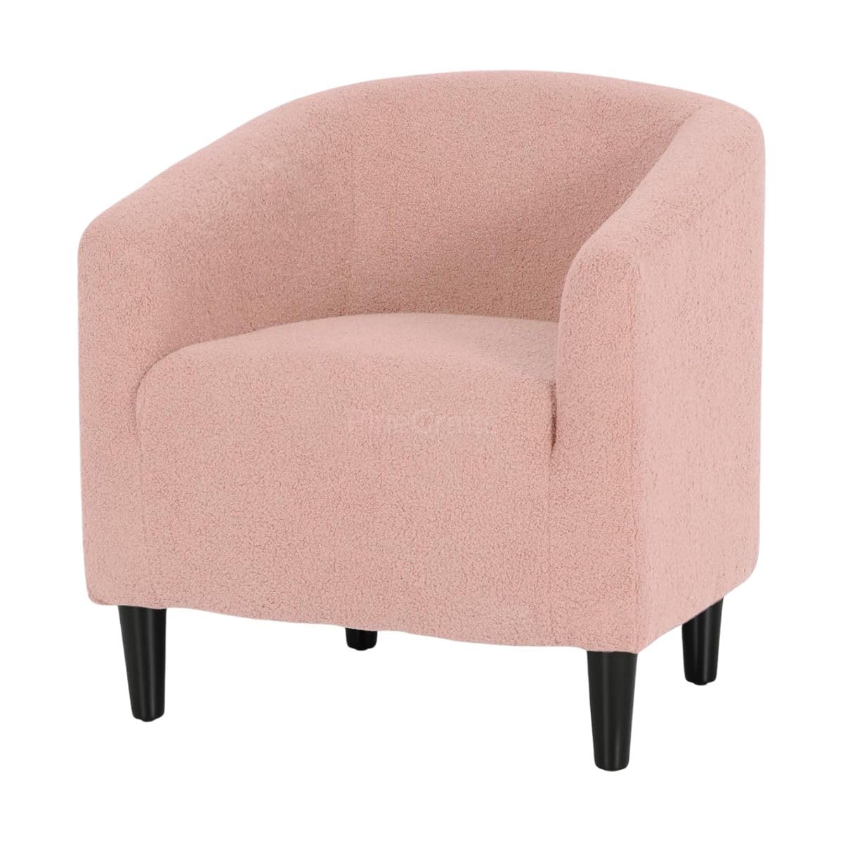 PineCrafts Compact and Durable Living Room Chair | Stylish Wooden Accent Chair for Home (Rosegold)