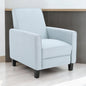 Modern Wooden Living Room Chair | Compact Single Seater Sofa | Comfortable Home Furniture (Sky Blue)