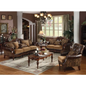 Royal Carving Brown Sofa (6 Seater with Table) CRUZ INTERNATIONAL