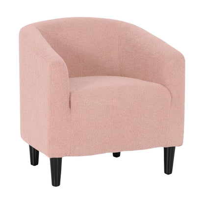 PineCrafts Compact and Durable Living Room Chair | Stylish Wooden Accent Chair for Home (Rosegold)