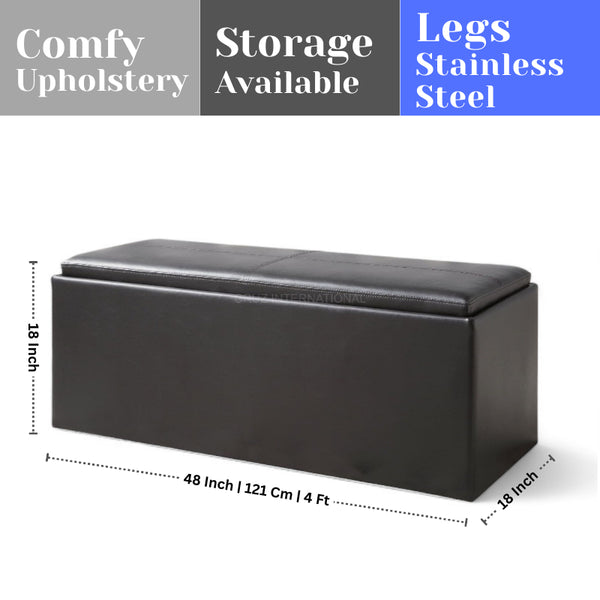 Contemporary Storage Ottoman Bench - Bench - CRUZ INTERNATIONAL - Furniture Store