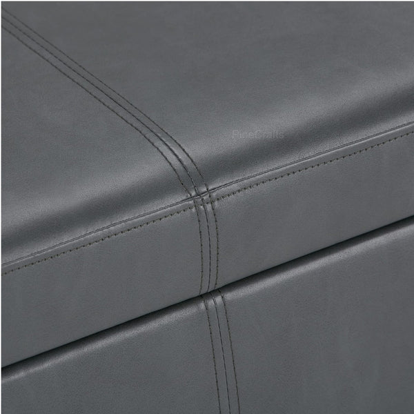 Stylish Velvet Bench Ottoman with Stainless Steel Legs - Settee & Diwaan - CRUZ INTERNATIONAL - Furniture Store