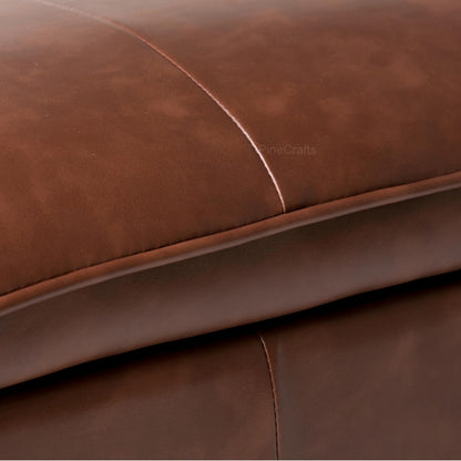 Premium Upholstered Bench Ottoman – High-Density Foam & Steel Finish