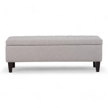 Modern Bench Ottoman with Storage – Solid Wood Frame & Velvet Fabric