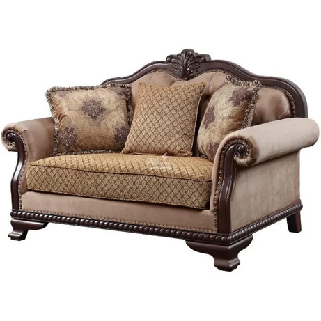 Luxury Natural Carved 3 Seaters Sofa CRUZ INTERNATIONAL