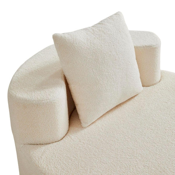 PineCrafts Premium Mid-Century Living Room Armchair | Comfortable Single Seater Wooden Chair (White)