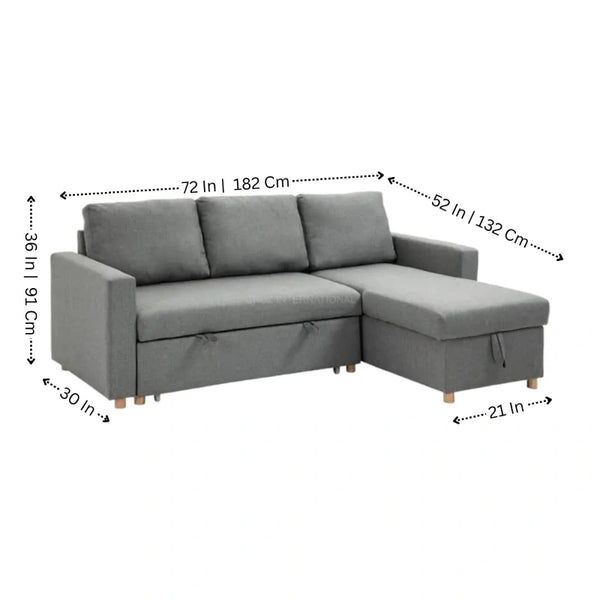 Modern Look L Shape Sofa - Table - CRUZ INTERNATIONAL - Furniture Store