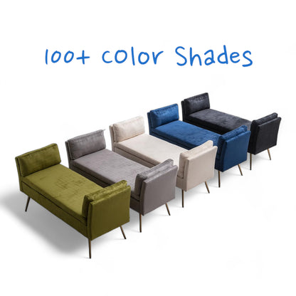 Luxury Velvet Sofa with Solid Wood Frame & Stainless Steel Legs
