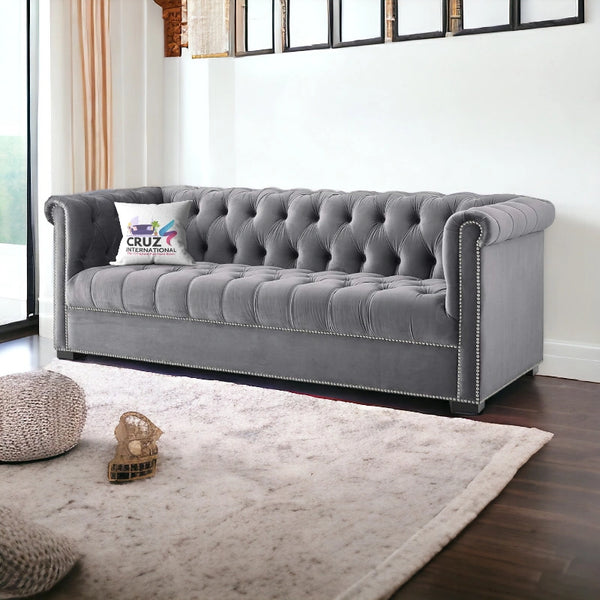 Royal Fabric 3 Seater Sofa Couch for Studio - Sofa - CRUZ INTERNATIONAL - Furniture Store
