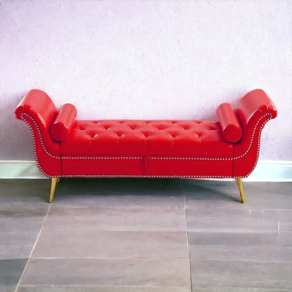 Velvet Button Tufted 3-Seater Sofa - Settee & Diwaan - CRUZ INTERNATIONAL - Furniture Store