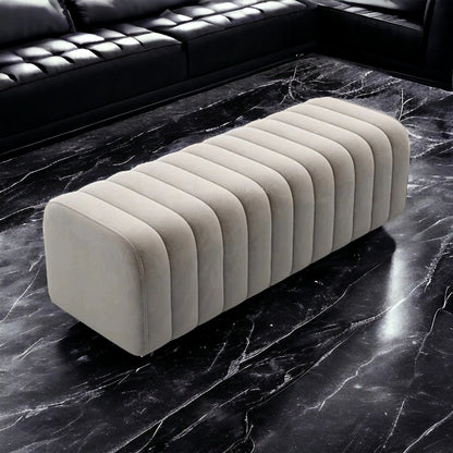 Modern Look Cute Fabric Ottoman Bench for Living Room Office Bedroom