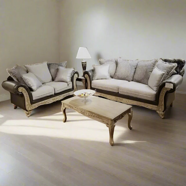 Royal Antique Sofa (5 Seater with Table) CRUZ INTERNATIONAL