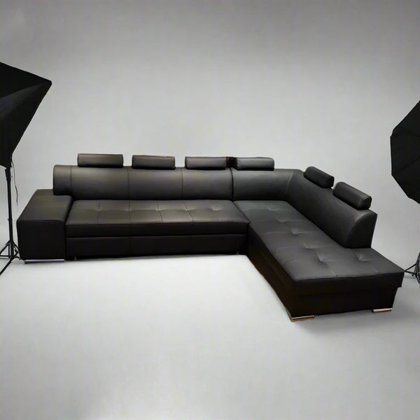Luxurious Upholstered L Shape Sofa - Sofa - CRUZ INTERNATIONAL - Furniture Store