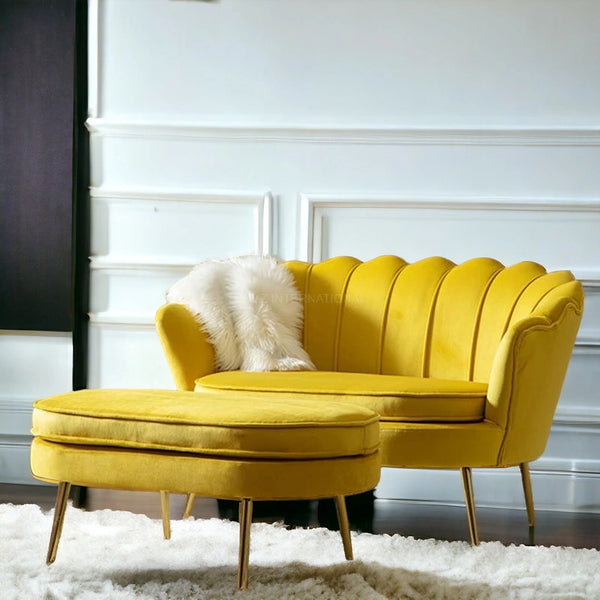 Modern Cute Look 3 Seater Fabric Sofa Set - Table - CRUZ INTERNATIONAL - Furniture Store