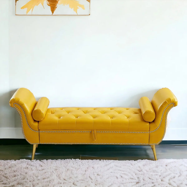 Velvet Button Tufted 3-Seater Sofa - Settee & Diwaan - CRUZ INTERNATIONAL - Furniture Store