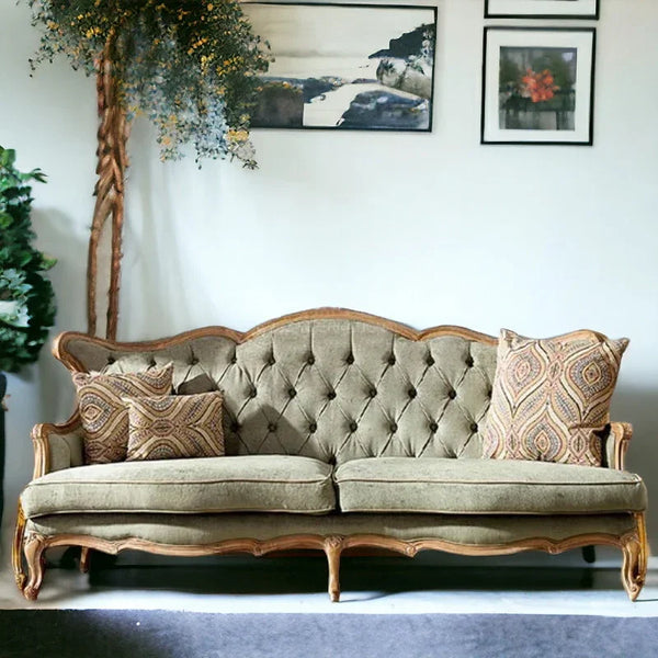 Classic Carved Modern 3 Seater Sofa - Bed - CRUZ INTERNATIONAL - Furniture Store