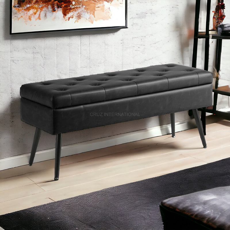 Chic Ottoman Bench with Generous Storage - Upgrade Your Space Today