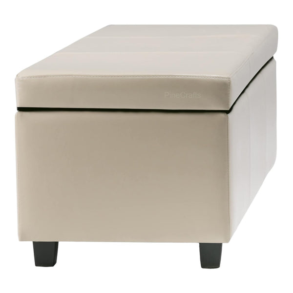 Stylish Velvet Bench Ottoman with Stainless Steel Legs - Settee & Diwaan - CRUZ INTERNATIONAL - Furniture Store
