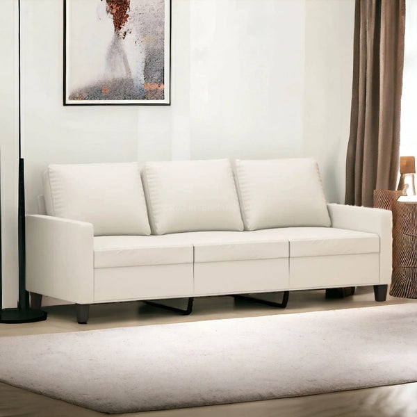 Modern Cute Look 3 Seater Fabric Sofa - Table - CRUZ INTERNATIONAL - Furniture Store