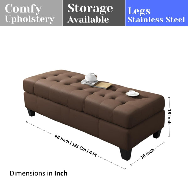 Rustic Farmhouse Wooden Bench - Ottoman - CRUZ INTERNATIONAL - Furniture Store
