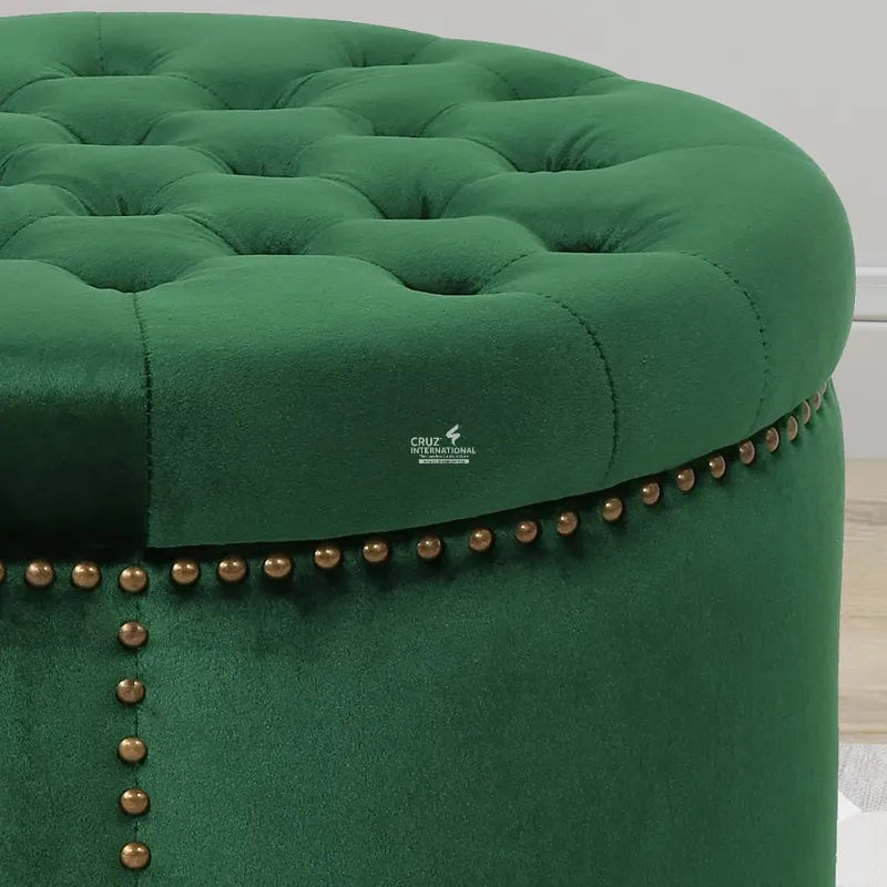 Solid Bliss Circle Pouf CRUZ INTERNATIONAL