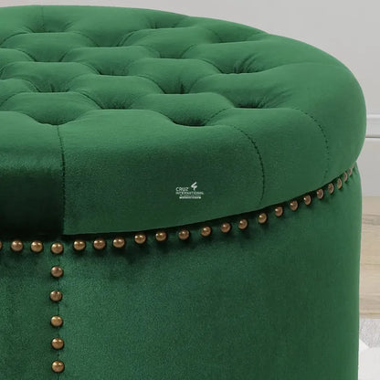 Solid Bliss Circle Pouf CRUZ INTERNATIONAL