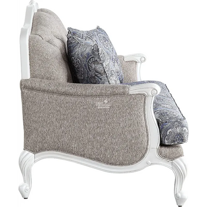 Royal Carving White Sofa (7 Seater with Table) CRUZ INTERNATIONAL