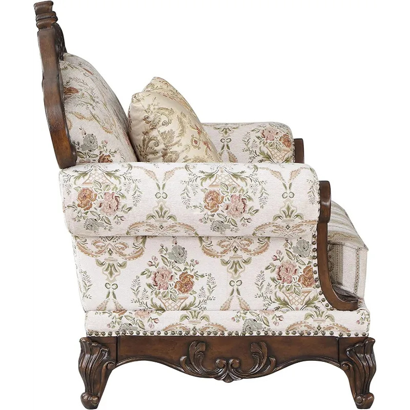 Classic & Luxury Home Carving Teakwood Sofa (6 Seater with Table) CRUZ INTERNATIONAL