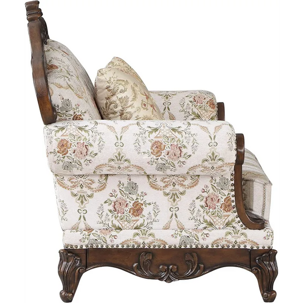 Classic & Luxury Home Carving Teakwood Sofa (6 Seater with Table) CRUZ INTERNATIONAL