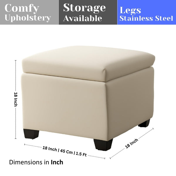 Minimalist Wooden Ottoman Stool - Ottoman - CRUZ INTERNATIONAL - Furniture Store